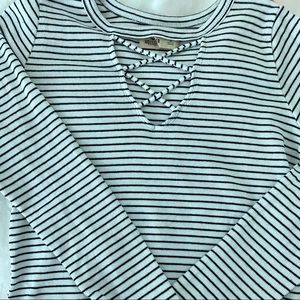 Hollister long sleeve stripped top